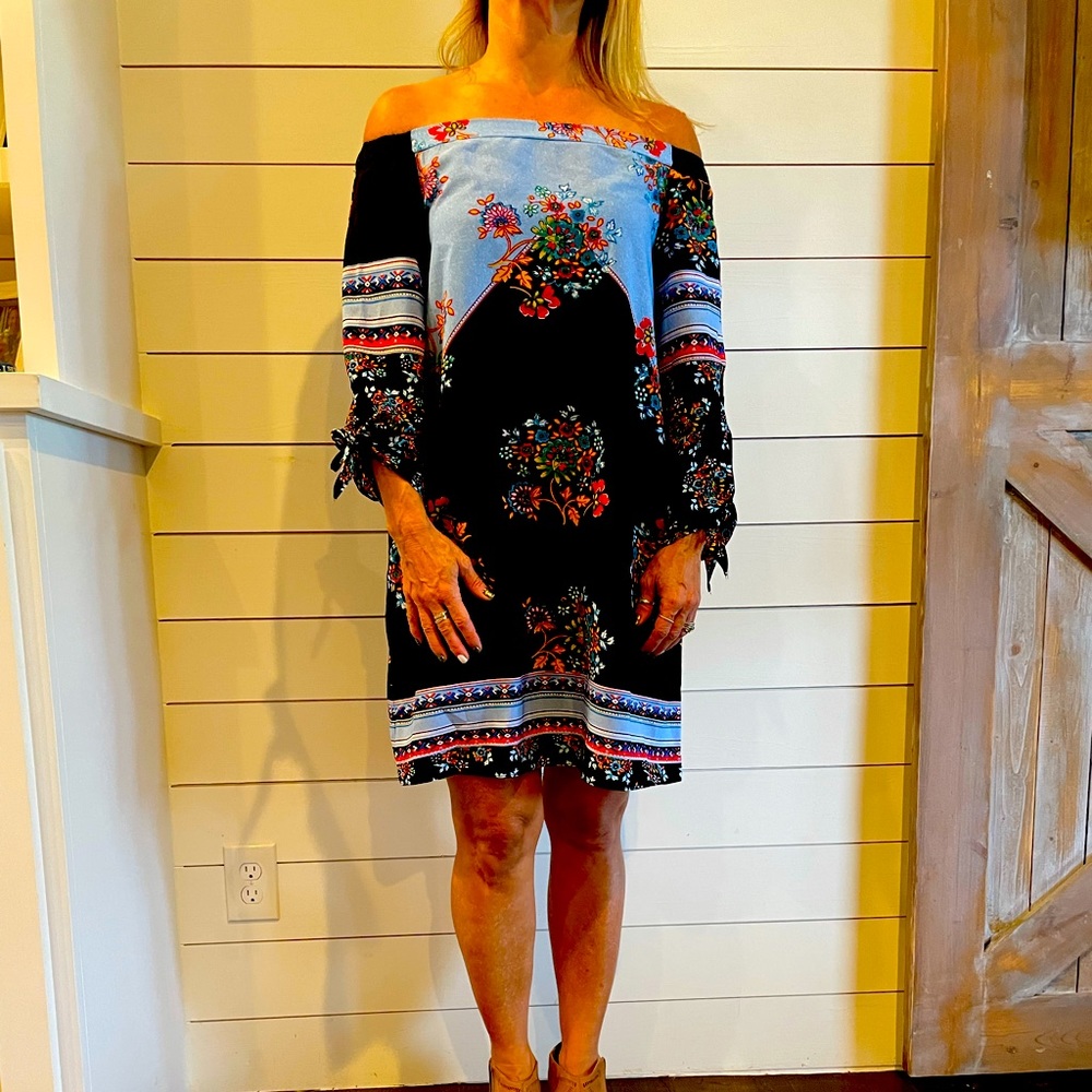 Off shoulder Nicole Miller dress